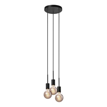 Nordlux - Rippvalgusti kaablil PACO 3xE27/25W/230V must