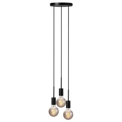 Nordlux - Rippvalgusti kaablil PACO 3xE27/25W/230V must