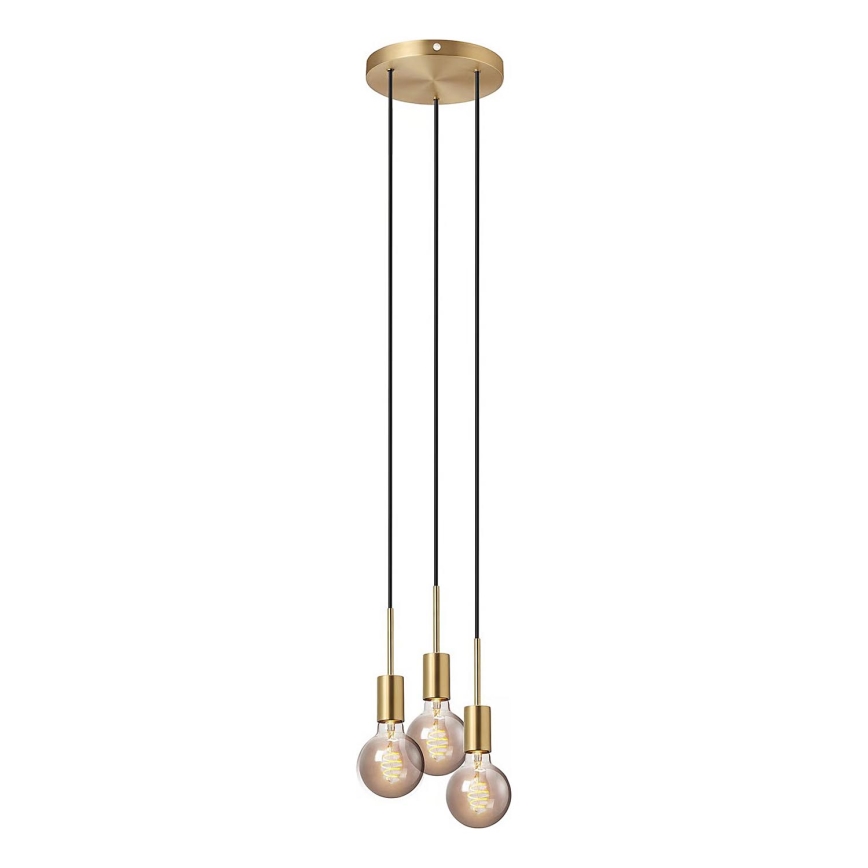 Nordlux - Rippvalgusti PACO kaabliga 3xE27/25W/230V messing