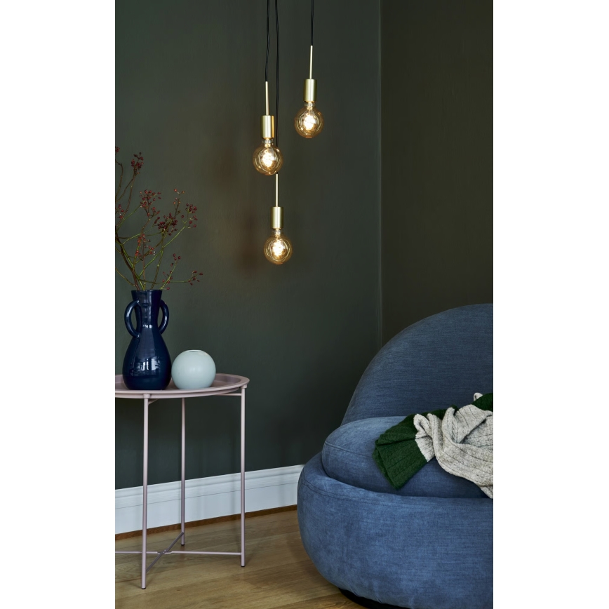 Nordlux - Rippvalgusti PACO kaabliga 3xE27/25W/230V messing