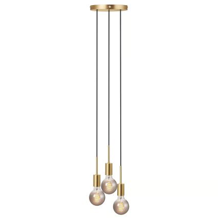 Nordlux - Rippvalgusti PACO kaabliga 3xE27/25W/230V messing