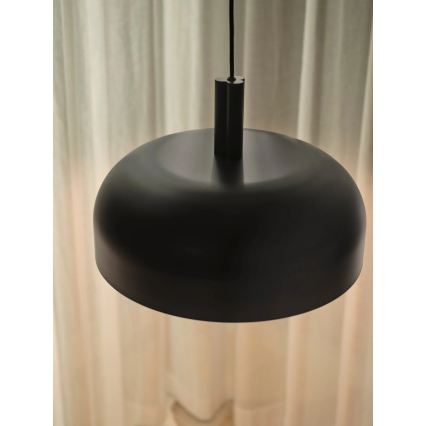 Nordlux - SANDRO rippvalgusti kaabliga, 1x E27/15W/230V, Ø 40 cm, must