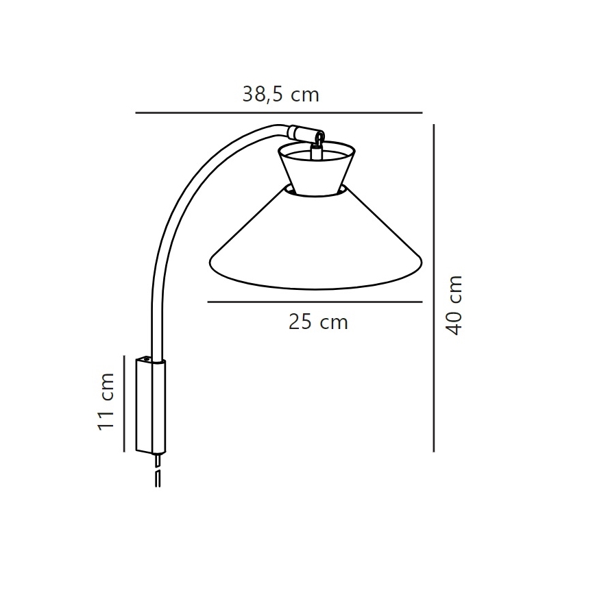 Nordlux - Seinavalgusti DIAL 1xE27/40W/230V hall