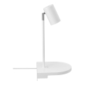 Nordlux - Seinavalgusti riiuliga CODY 1xGU10/15W/230V valge