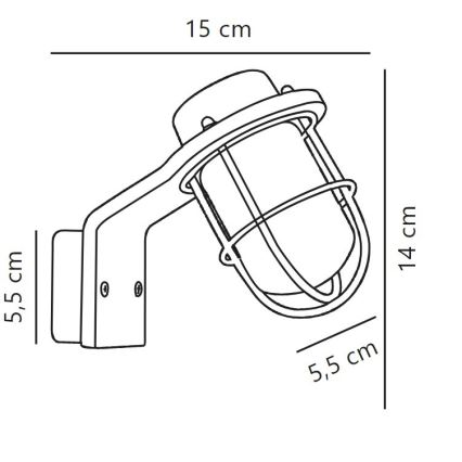 Nordlux - Seinavalgusti vannituppa MARINA 1xG9/40W/230V IP44 must