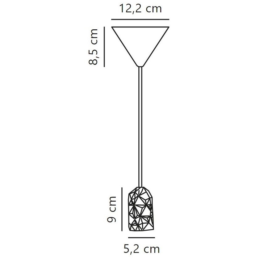Nordlux - Toitekaabel HANG 1xE27/40W/230V hall/must