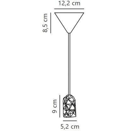 Nordlux - Toitekaabel HANG 1xE27/40W/230V vask/must