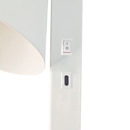 Nordlux - USB-pordiga seinavalgusti WILMER 1xE14/40W/230V valge