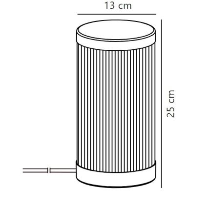 Nordlux - Väli laualamp COUPAR 1xE27/25W/230V IP54