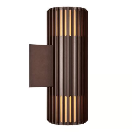 Nordlux - Väli seinavalgusti ALUDRA 2xE27/15W/230V IP54 pruun