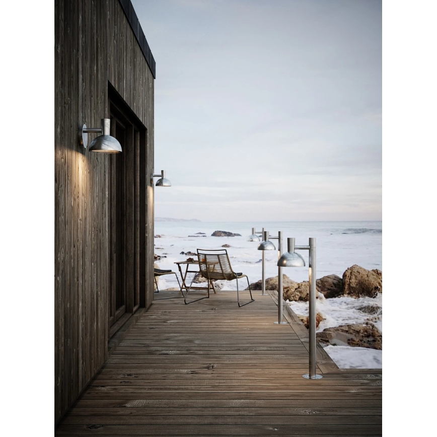 Nordlux - Väli seinavalgusti ARKI 1xE27/20W/230V IP54 hõbedane