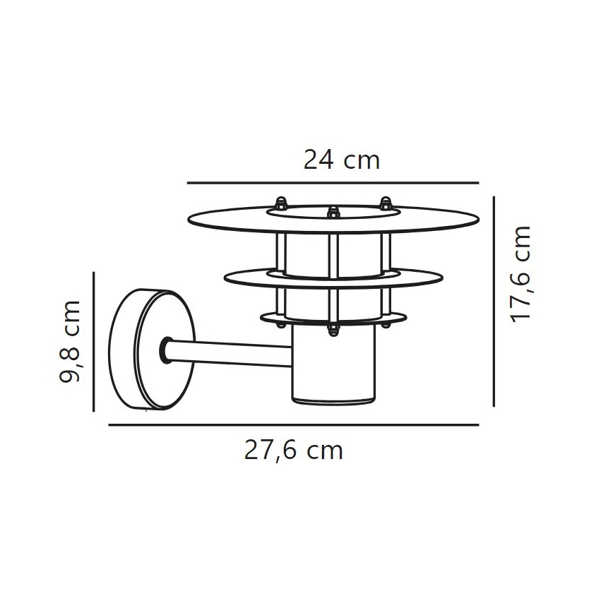 Nordlux - Väli seinavalgusti BASTIA 1xE14/12W/230V IP54 must