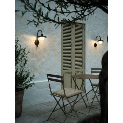 Nordlux - Väli seinavalgusti BERLO 1xE27/10W/230V IP44 must