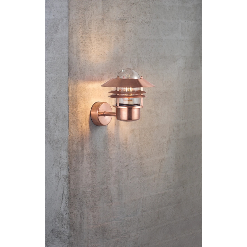 Nordlux - Väli seinavalgusti BLOKHUS 1xE27/60W/230V IP54 vask