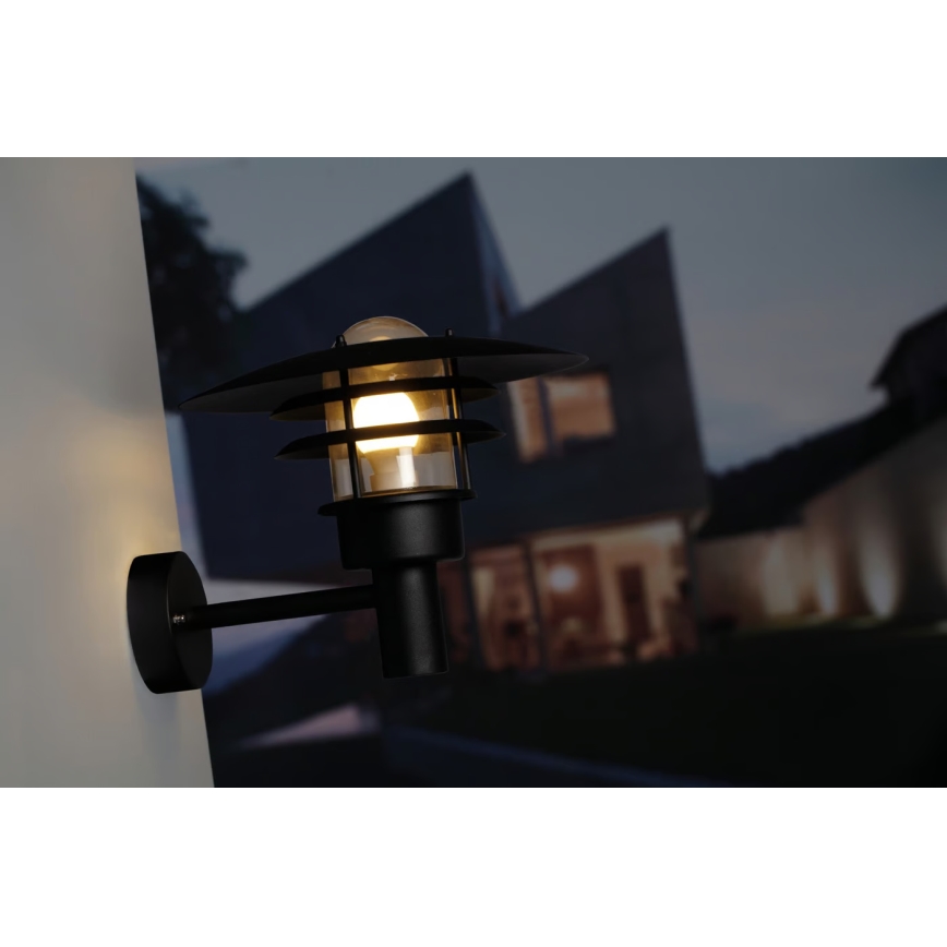 Nordlux - Väli seinavalgusti LONSTRUP 1xE27/60W/230V IP44 must