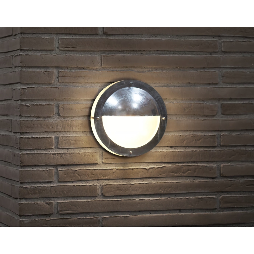 Nordlux - Väli seinavalgusti MALTA 1xE27/60W/230V IP54 hõbedane