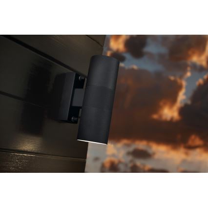 Nordlux - Väli seinavalgusti TIN 2xGU10/35W/230V IP54 must