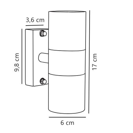 Nordlux - Väli seinavalgusti TIN 2xGU10/35W/230V IP54 must