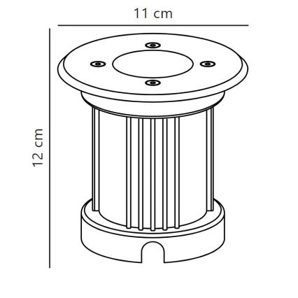 Nordlux - Väli sissesõiduteevalgusti PATO 1xGU10/35W/230V IP65 matt kroom ümmargune
