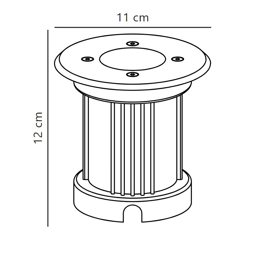 Nordlux - Väli sissesõiduteevalgusti PATO 1xGU10/35W/230V IP65 matt kroom ümmargune