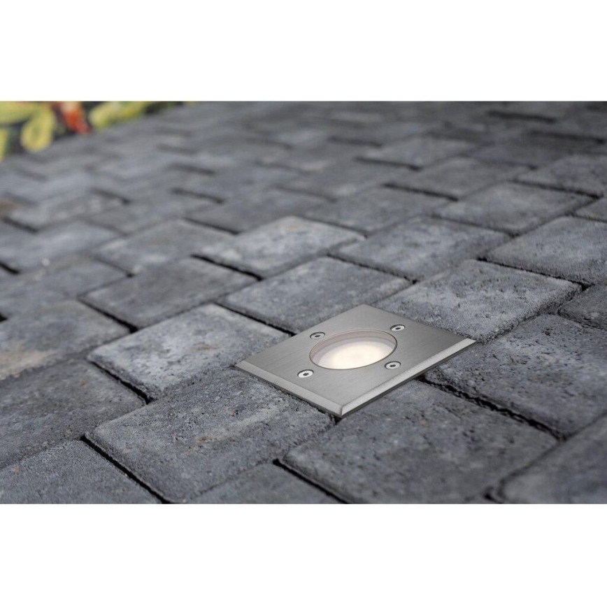 Nordlux - Väli sissesõiduteevalgusti PATO 1xGU10/35W/230V IP65 matt kroom kandiline