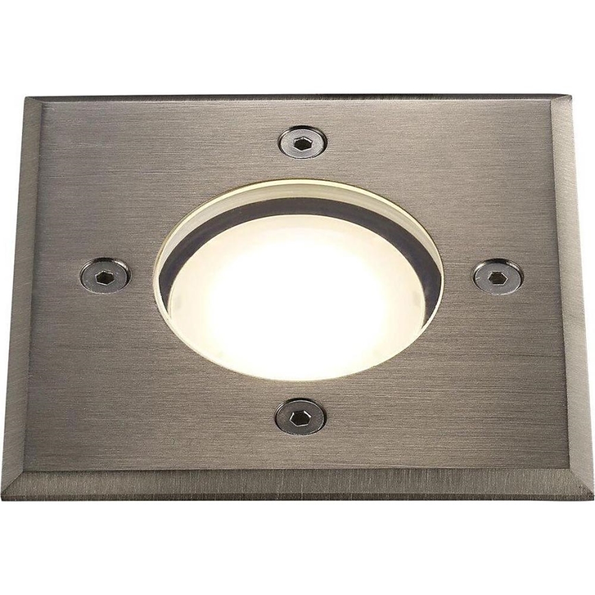 Nordlux - Väli sissesõiduteevalgusti PATO 1xGU10/35W/230V IP65 matt kroom kandiline