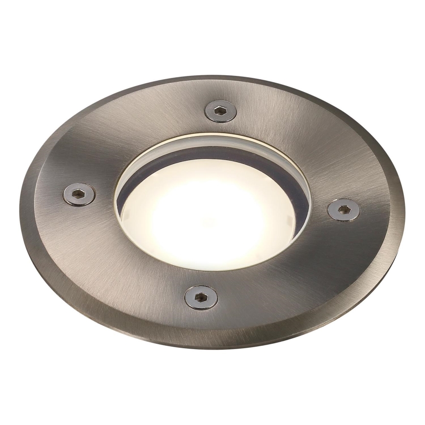 Nordlux - Väli sissesõiduteevalgusti PATO 1xGU10/35W/230V IP65 matt kroom ümmargune