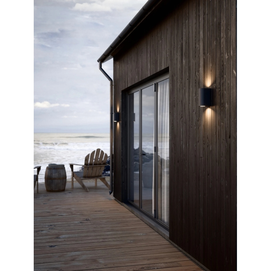 Nordlux - välisseinale mõeldud seinavalgusti CANTO 2xGU10/28W/230V IP44 must