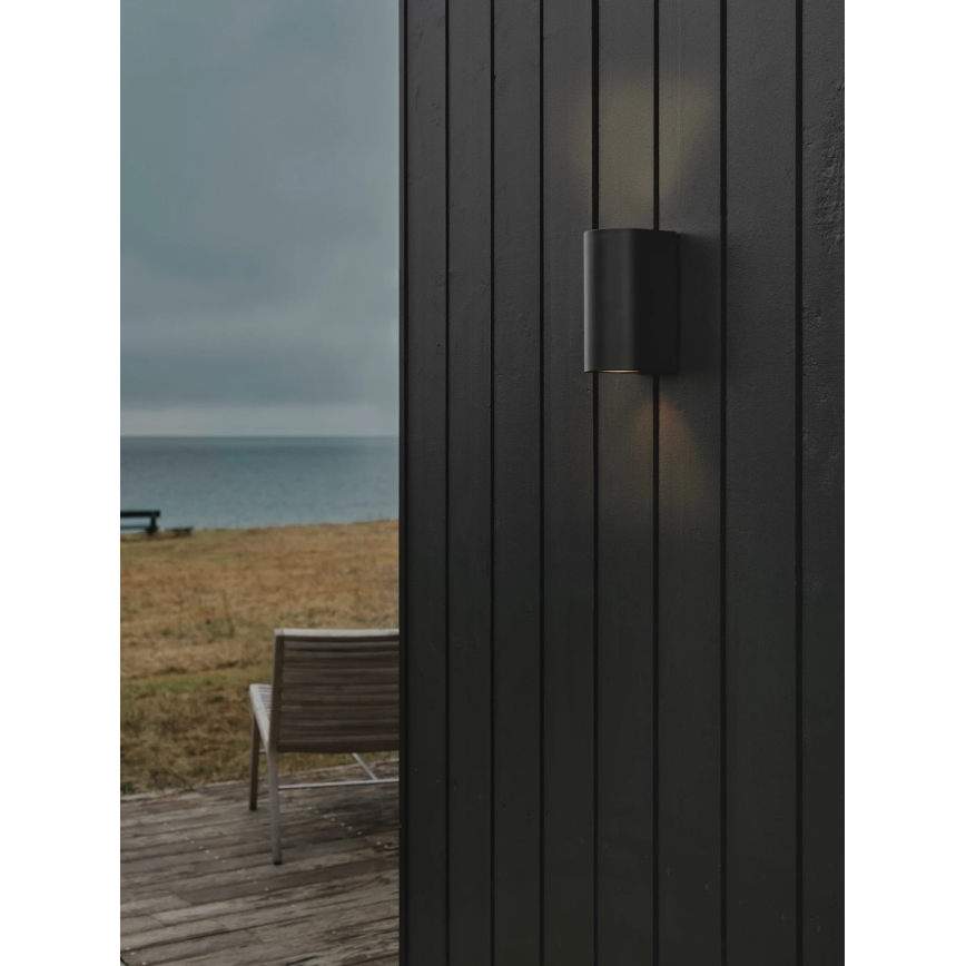 Nordlux - välisseinale mõeldud seinavalgusti CANTO 2xGU10/28W/230V IP44 must