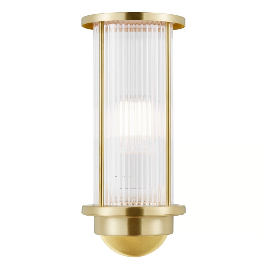 Nordlux - Välisseinale paigaldatav seinavalgusti LINTON 1xE27/15W/230V IP54 messing