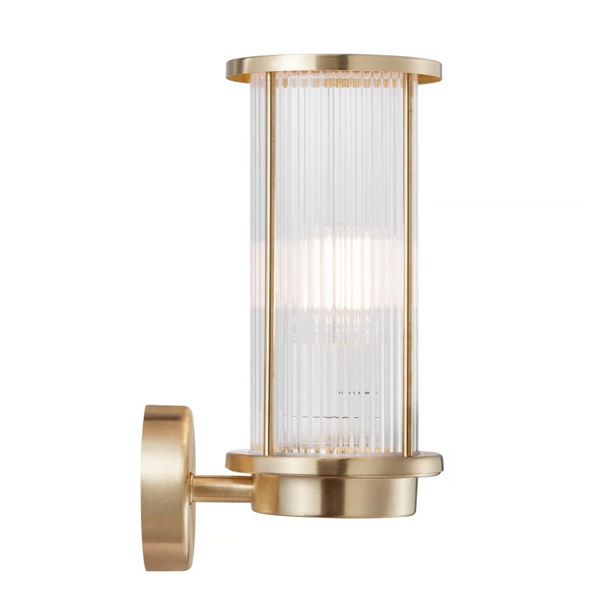 Nordlux - Välisseinale paigaldatav seinavalgusti LINTON 1xE27/15W/230V IP54 messing