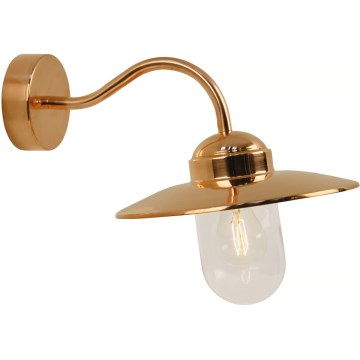 Nordlux - Välisseinale paigaldatav seinavalgusti LUXEMBOURG 1xE27/60W/230V IP54 vaskviimistlusega