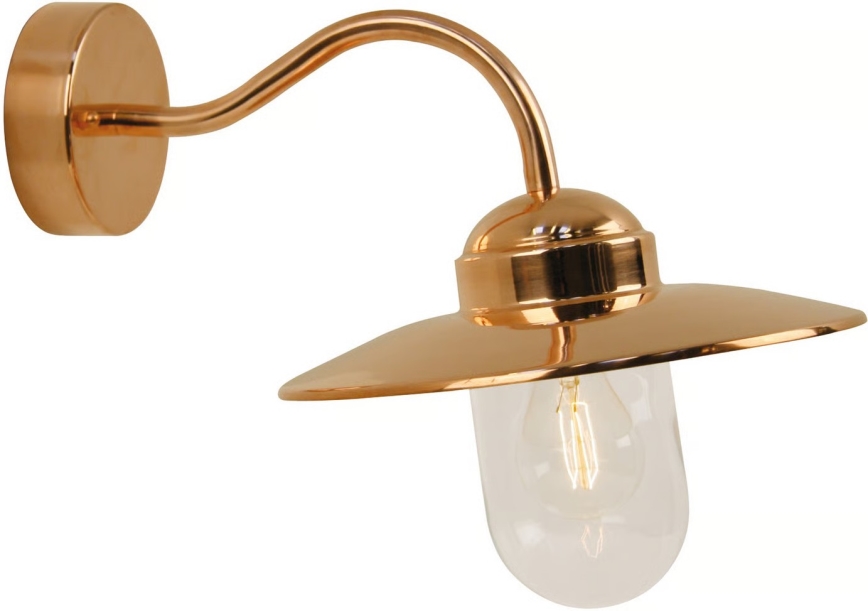 Nordlux - Välisseinale paigaldatav seinavalgusti LUXEMBOURG 1xE27/60W/230V IP54 vaskviimistlusega