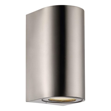 Nordlux - Välisseinavalgusti CANTO 2xGU10/28W/230V IP44 roostevaba teras