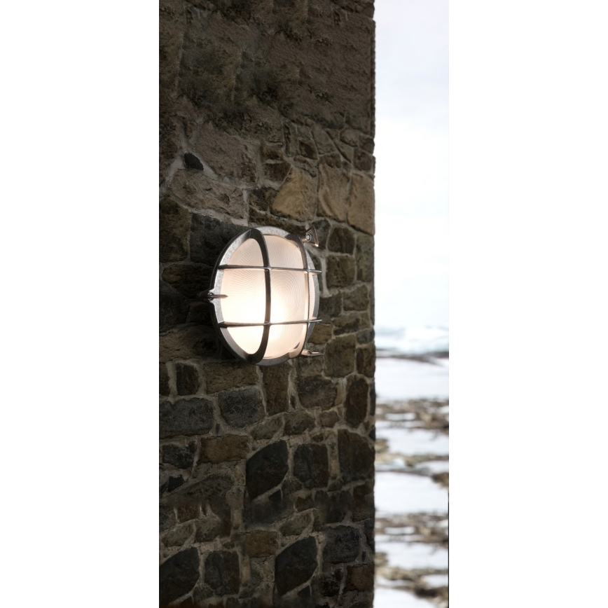 Nordlux - Välisseinavalgusti POLPERRO 1xE27/12,5W/230V IP64 hall