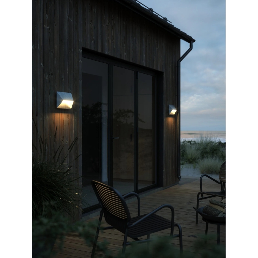 Nordlux - Välisseinavalgusti PONTIO 2xGU10/25W/230V IP54 hõbedane