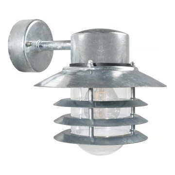 Nordlux - Välisseinavalgusti VEJERS 1xE27/60W/230V IP54 hõbedane