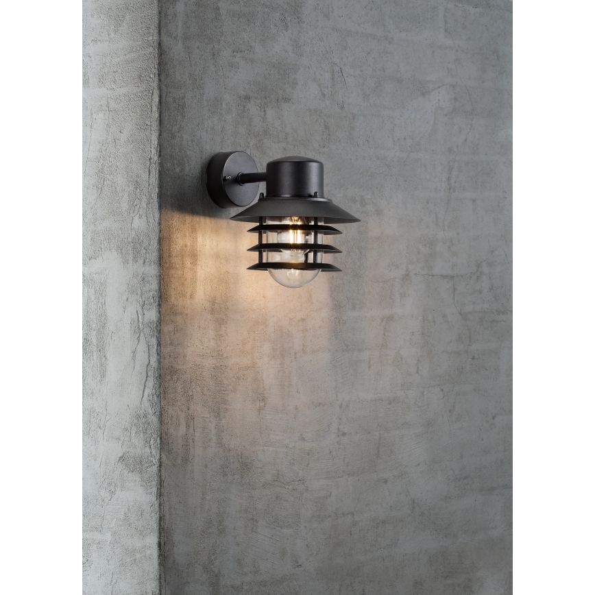 Nordlux - Välisseinavalgusti VEJERS 1xE27/60W/230V IP54 must