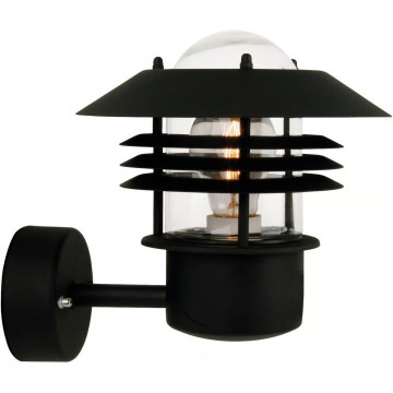 Nordlux - Välisseinavalgusti VEJERS 1xE27/60W/230V IP54 must