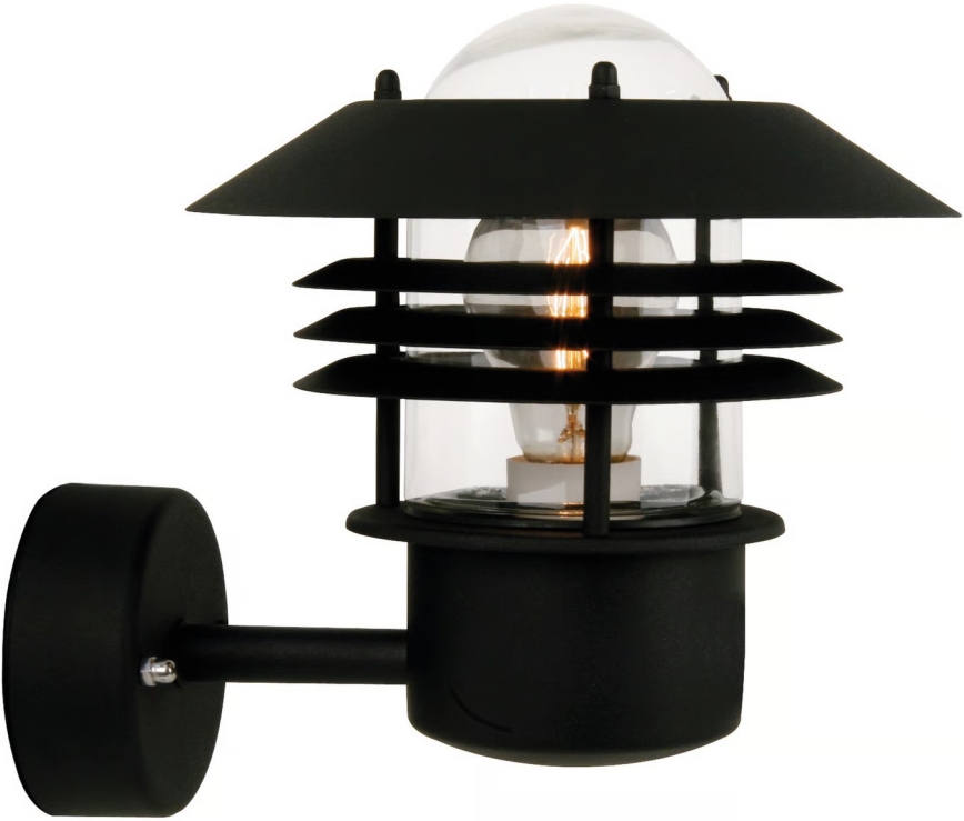 Nordlux - Välisseinavalgusti VEJERS 1xE27/60W/230V IP54 must