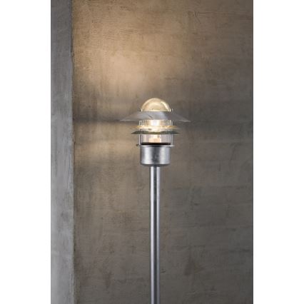 Nordlux - Välisvalgusti BLOKHUS 1xE27/60W/230V IP54 hõbedane 92 cm