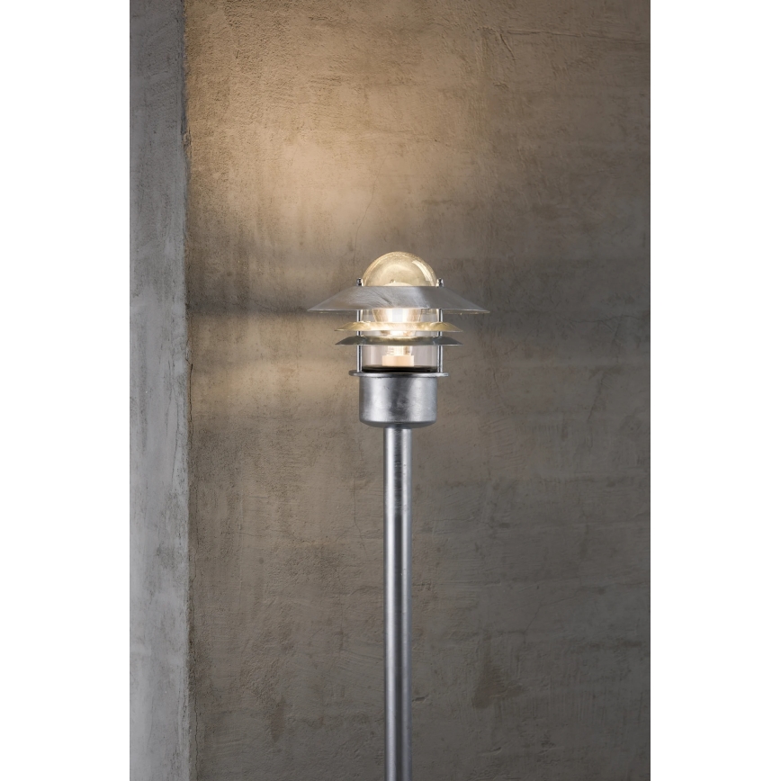 Nordlux - Välisvalgusti BLOKHUS 1xE27/60W/230V IP54 hõbedane 92 cm