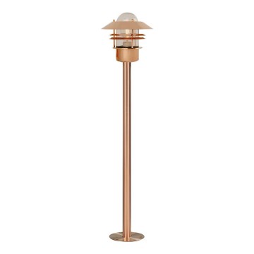 Nordlux - Välisvalgusti BLOKHUS 1xE27/60W/230V IP54 vaskne