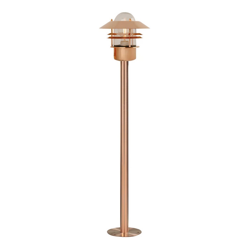 Nordlux - Välisvalgusti BLOKHUS 1xE27/60W/230V IP54 vaskne