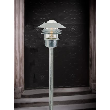 Nordlux - Välisvalgusti VEJERS 1xE27/60W/230V IP54 hõbedane