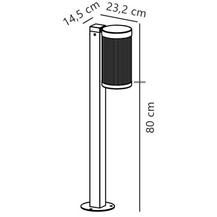 Nordlux - Välivalgusti COUPAR 1xE27/25W/230V IP54 80 cm valge