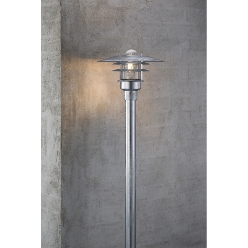 Nordlux - Välivalgusti LONSTRUP 1xE27/60W/230V IP44 matt kroom 116 cm