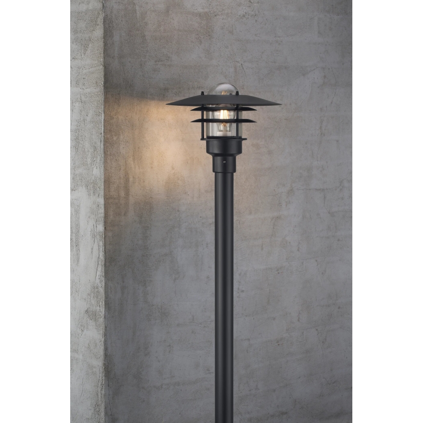 Nordlux - Välivalgusti LONSTRUP 1xE27/60W/230V IP44 must 116 cm