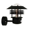 Nordlux - VEJERS välisseinavalgusti liikumisanduriga 1xE27/60W/230V IP54 must