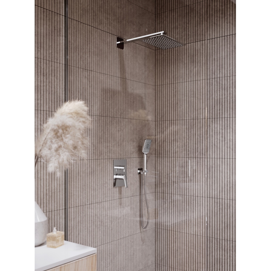 Novaservis - Dušikomplekt peidetud kraaniga METALIA ECO läikiv kroom